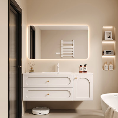 Simple stylish bathroom cabinet.
