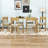 7Pcs Rectangular Dining Table Set with Chairs-1457525391