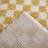 Walker Checkered Mustard/Cream Shag Area Rug-1464047594