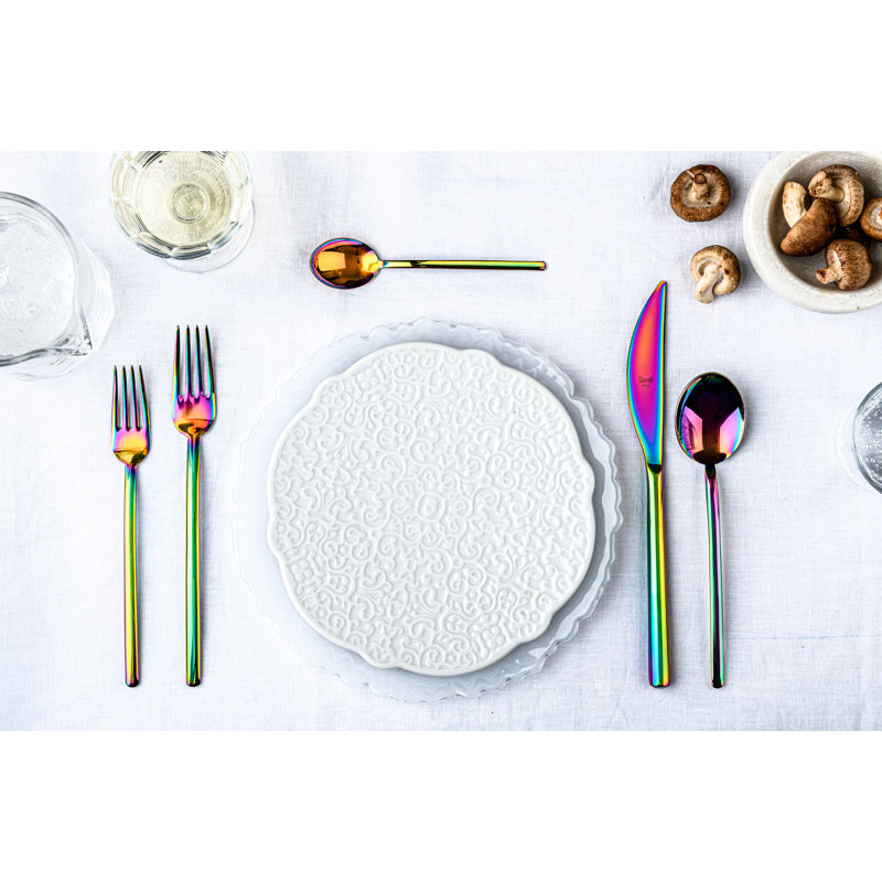 Mercer41 Stainless Steel Flatware Set, Rainbow