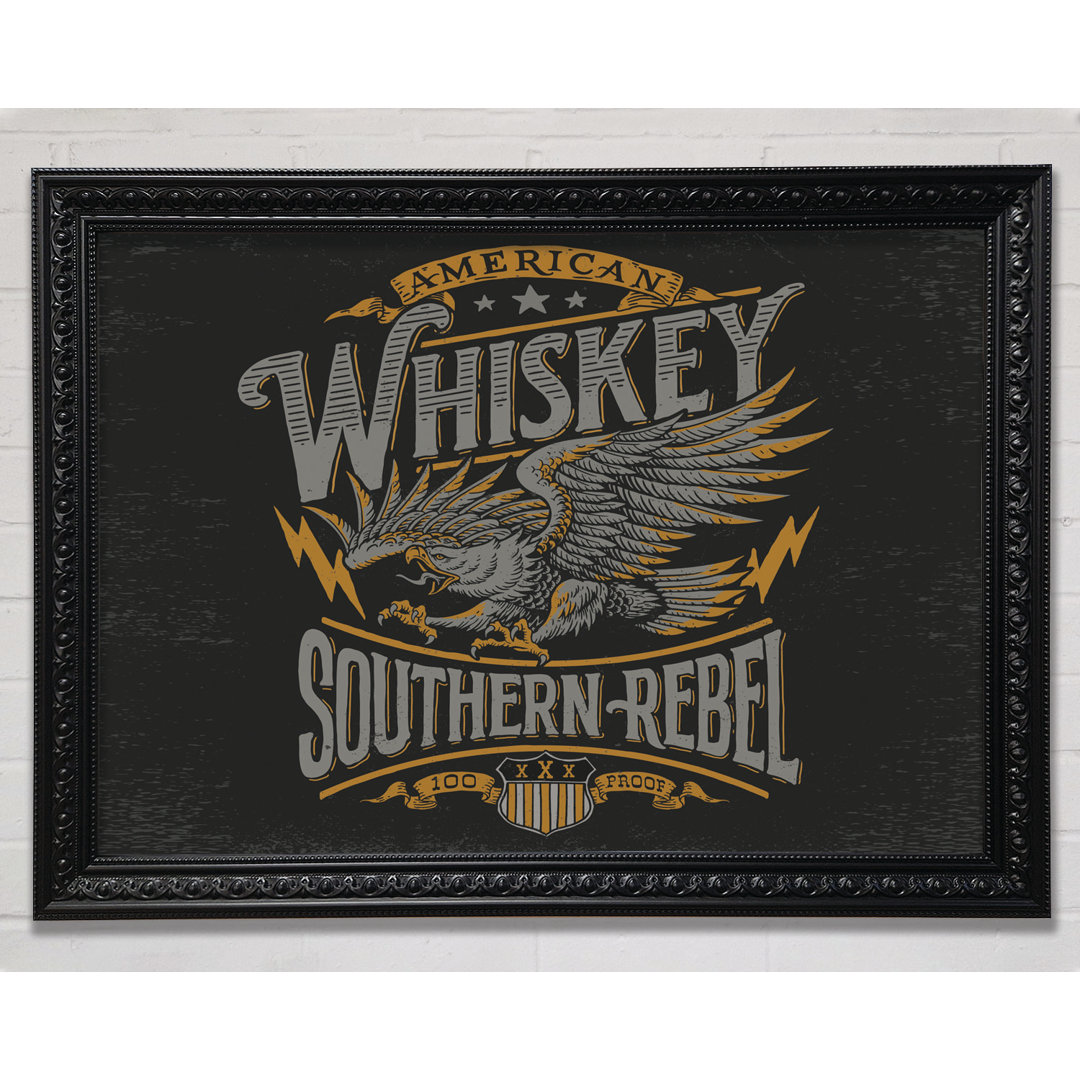 Whiskey Southern Rebel Gerahmter Druck