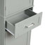 Grande armoire de rangement pour salle de bain, armoire de rangement autoportante avec deux tiroirs de tailles différentes et tablette réglable, panneau de fibres à densité moyenne avec finition peinte-10855047-20086123