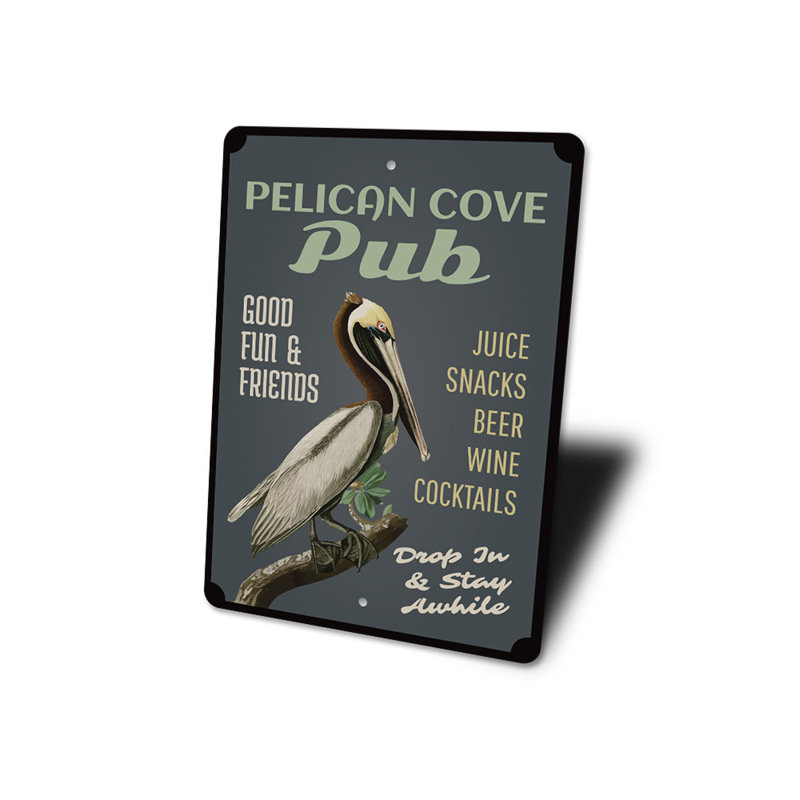 Plaque Pelican, H 18 po x l 12 po x P 0,06 po