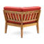 Table basse rouge - en bois, avec siège à lattes et coussins d'eau, table d'angle multicolore, modulaire et modulaire