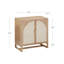 Armoire de rangement à porte arquée en chêne brut -1685668140
