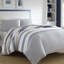 Ensemble de housse de couette à rayures à teinture en fil de coton bleu Fairwater de Nautica