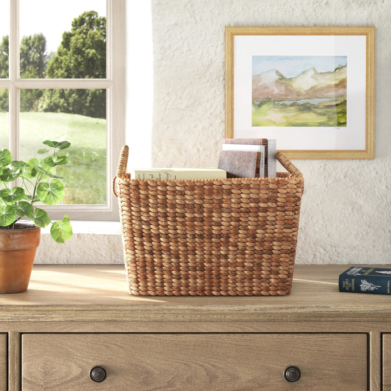 Birch Lane™ Bollington Wicker Decorative Basket, 10" H x 17" W x 11" D