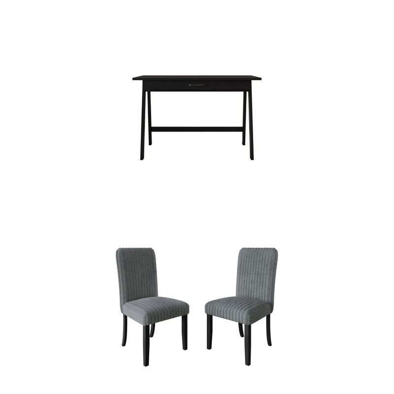 Ensemble de bureau d'écriture Charbonneau, Gris