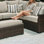  Evolo 111.5'' Wide L-Shaped Patio Sectional Set with Cushions & Bench
