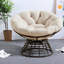 Chaise d'appoint moderne pivotante, structure en acier, confortable pour le salon et la chambre à coucher
