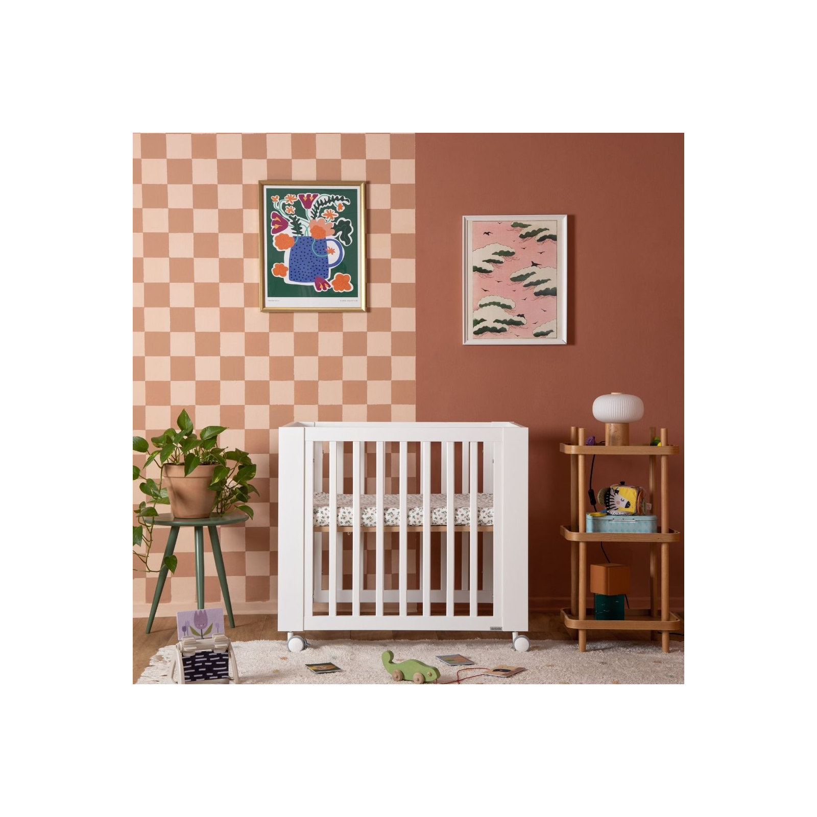 Spirit 8-in-1 Convertible Crib, White/Natural