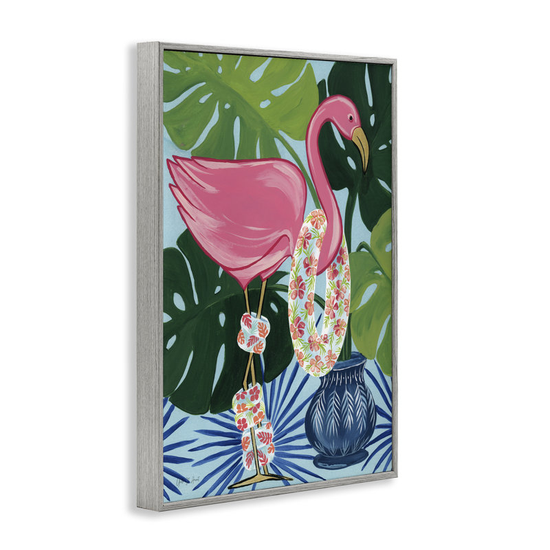  «Beach Ready Flamingo», estampe numérique par Yvette St. Amant, Estampe numérique Farmhouse, H 24 po x l 16 po