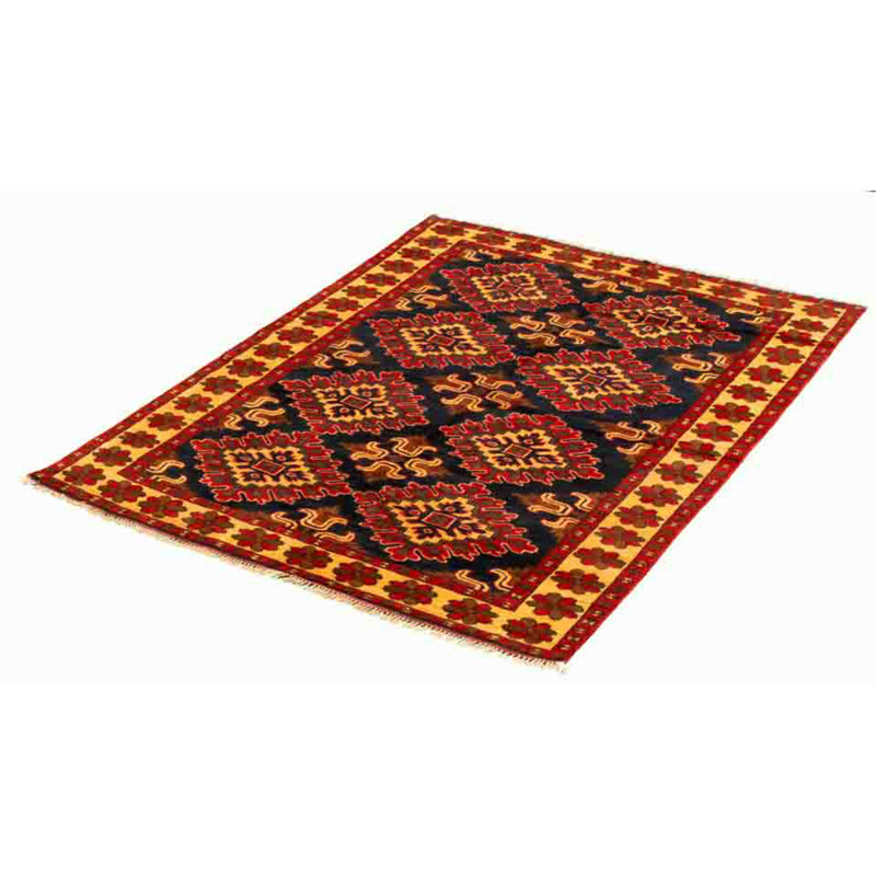Haashir One-of-a-Kind 4'9" X 6'7" New Age Wool Area Rug in Dark Navy