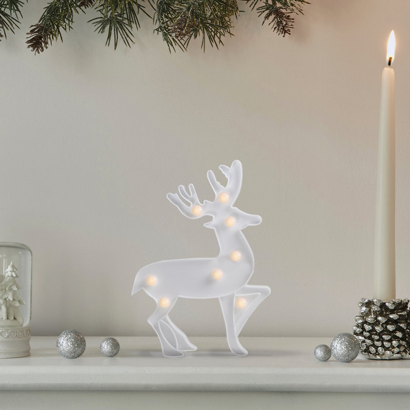 Enseigne de Noël blanche 9,75 po