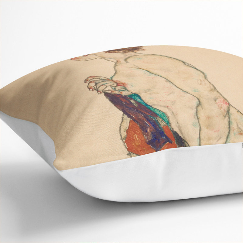 Nude Female Vol.1 Square Throw Cushion, White, 40cm H x 40cm W x 15cm D