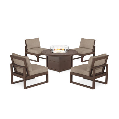 Ensemble de conversation d'extérieur pour 4 personnes avec coussins POLYWOOD Eastport