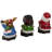 Set of 3 Santa Snowman and Reindeer Christmas Stocking Holders 5.25"