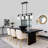 4 - Light Modern Linear Kitchen Island Dimmable Pendant With Clear Glass Shades-1396373926-1404878585