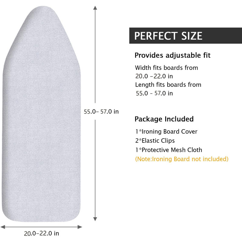 22x57 Ironing Board Cover Heat Resistant, 4-layer