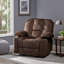 Fauteuil inclinable manuel luxueux avec tissu doux pour la peau et deux porte-gobelets-533448908