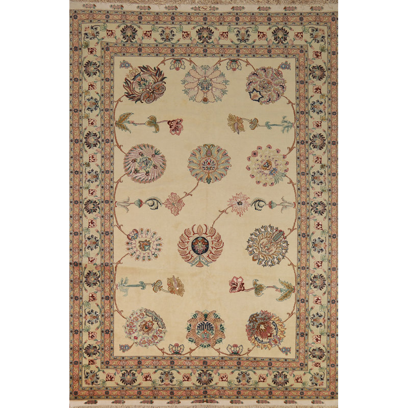 Wool & Silk Signed  Traditional Area Rug 7x10