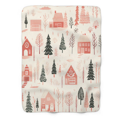 Winter Rustic - Couverture Sherpa de qualité supérieure 1 pièce