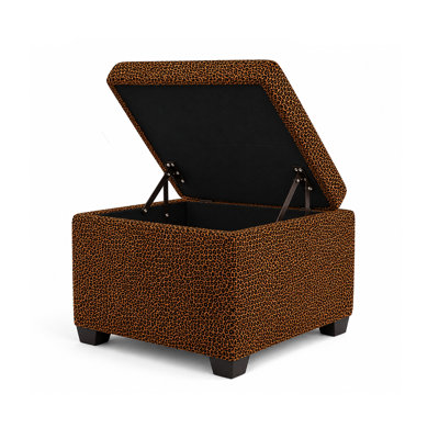 Jackson Square Storage Ottoman Velvet, Leopard
