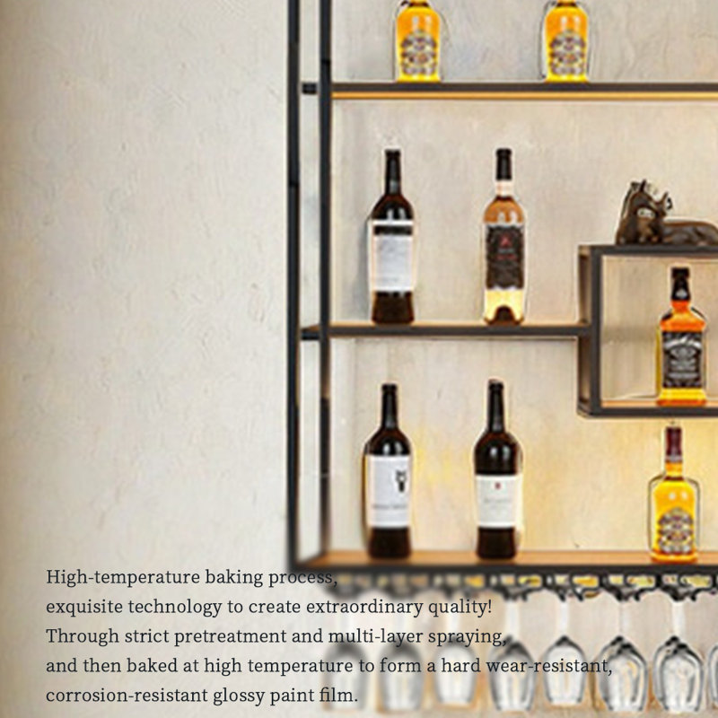 Simple Fashion Wall Mounted Metal Wine Rack