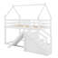 Lit superposé simple au-dessus de simple avec glissade et escalier, structure de lit mezzanine / lit superposé en bois avec rangement-1499880915