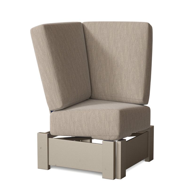 Chaise de patio avec coussins Cherin, Husky, Gris chaleureux texturé
