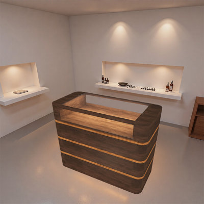Sleek Functional Display Cabinets Great for Jewelry Stores and Department Store Sections