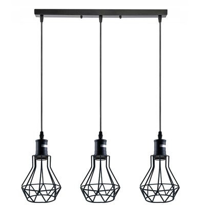 Hotevilla-Bacavi 3 - Light Black Kitchen Island Pendant