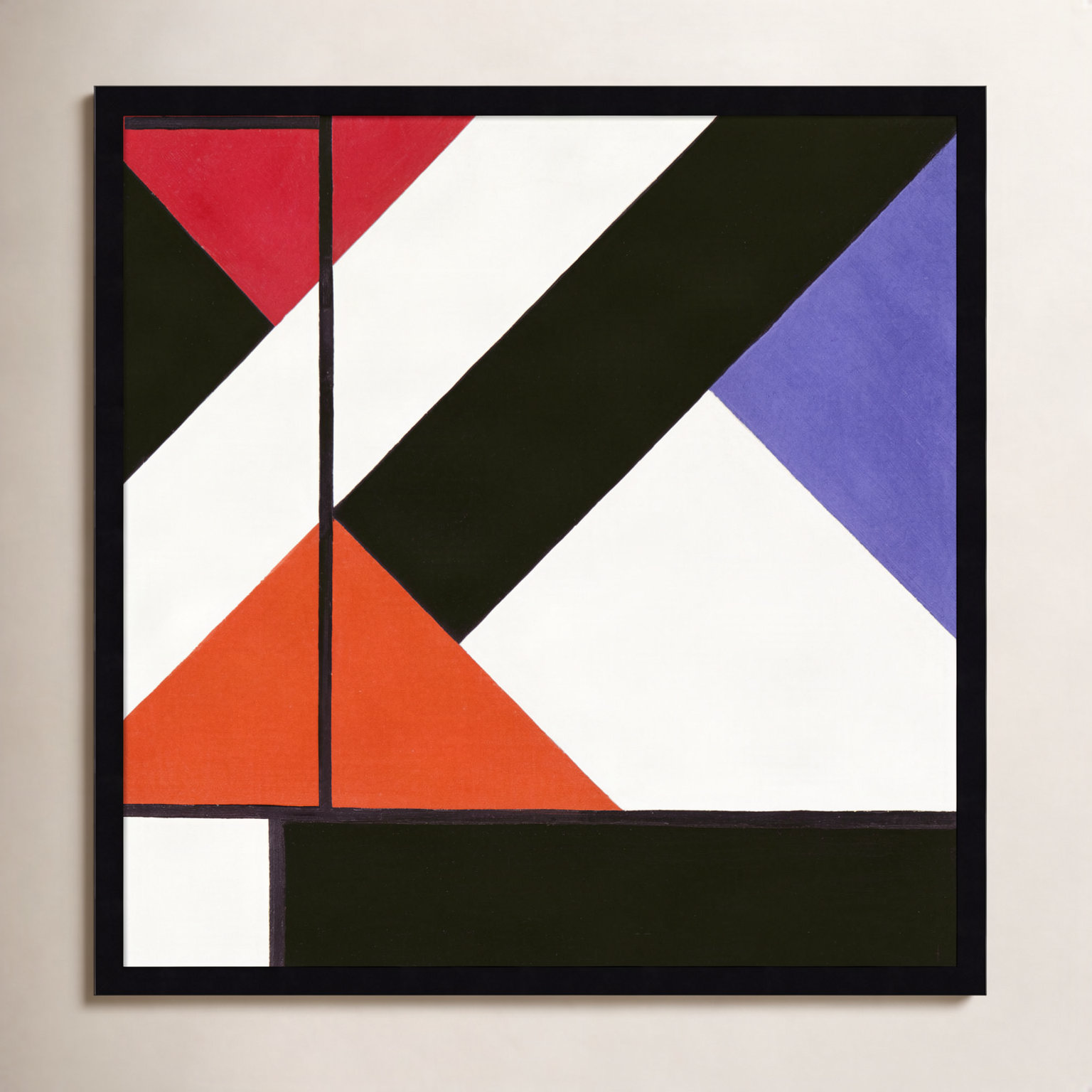 Simultaneous Counter Composition by Theo Van Doesburg, Black Framed, 25" H x 25" W