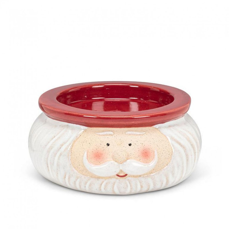Large Santa Face Pillar Holder