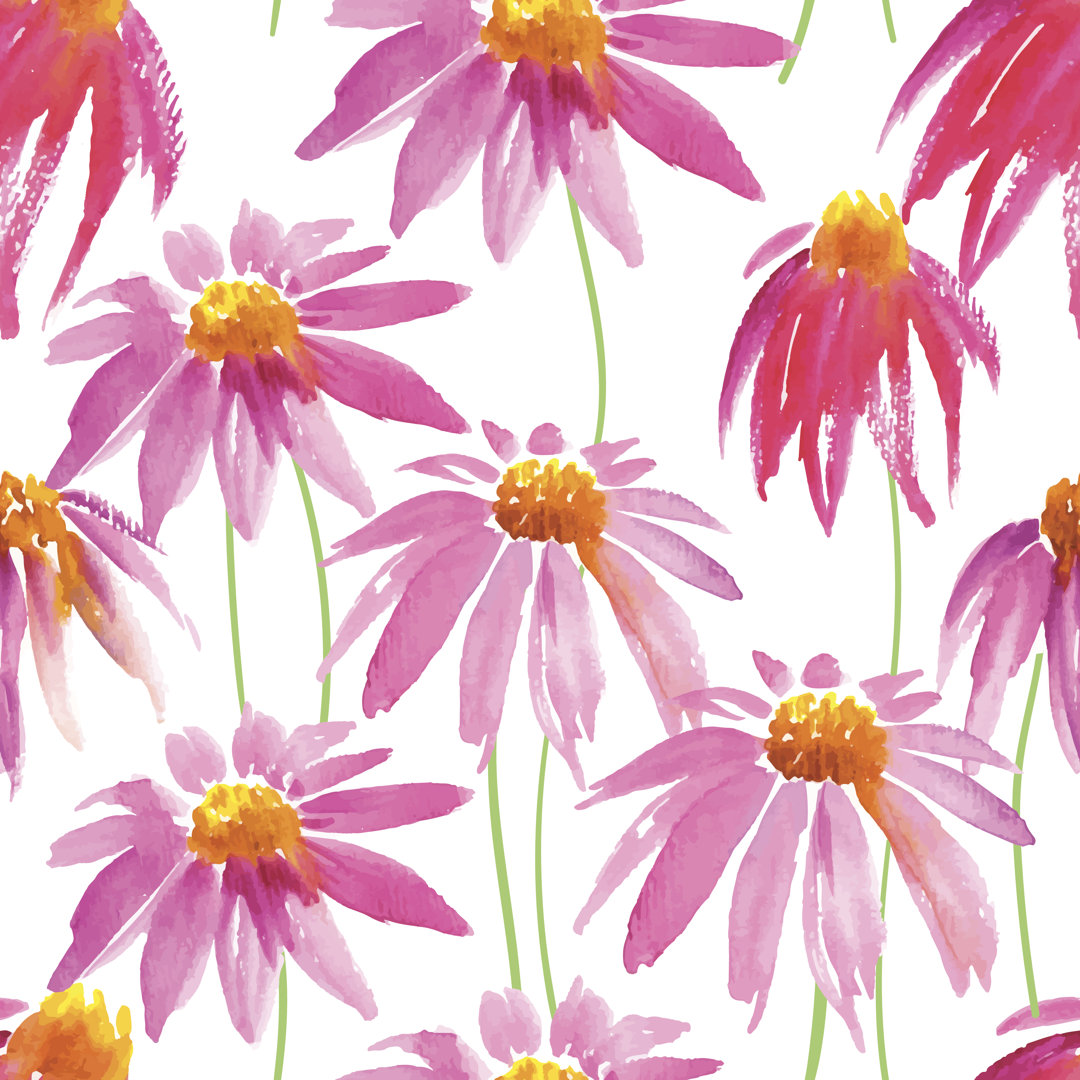 Alaraph Vektor-Illustration mit originellem Blumen-Hintergrund - Grafik auf Leinwand