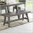 Contemporary Style 1Pc Dining Bench Grey Color Wooden Seat Dining Room Bench