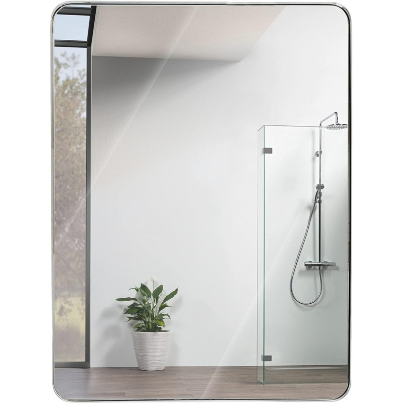 Miroir de salle de bain 30x40 ", Argent argent, Rectangulaire, 30.03" x 40.03"