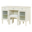 Bureau de coiffeuse 2 en 1 avec miroir rabattable, coiffeuse avec tiroir et armoire, bureau d'ordinateur multifonctionnel pour bureau, vestiaire, chambre à coucher, salon