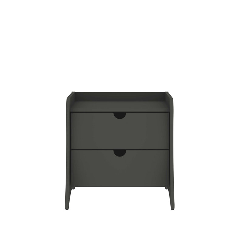 Coney 20" Nightstand In Charcoal Gray  (Only Nightstand)