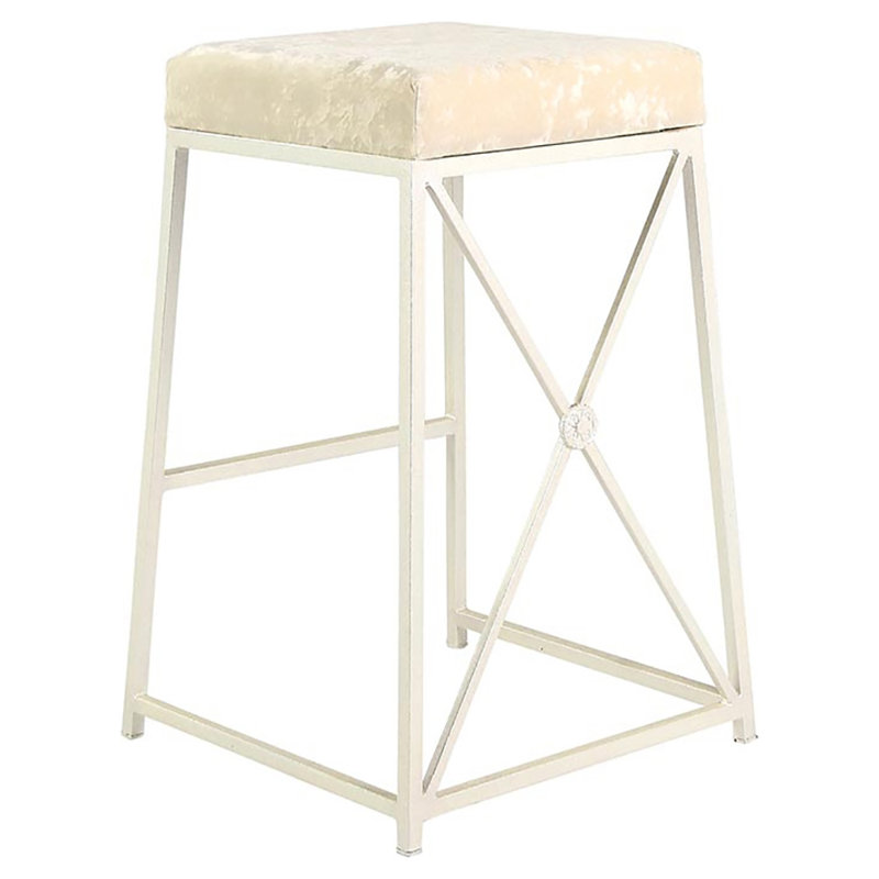 Medallion Bar Stool, A La Mode Ivory/Oyster White