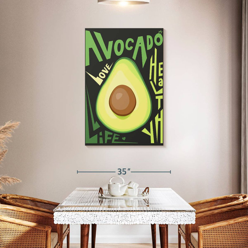 Kema Kitchen Avocado Wall Sign, 45" H x 30" W