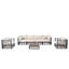 Ensemble de canapé modulaire de patio en métal 7 pièces Modern Minimalist-132691320