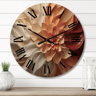 Horloge murale surdimensionnée en bois Sunlit Spiral