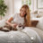Bedsure King Size Comforter Set - 7 Pieces White King Bedding Set for All Seasons, Boho Contrasting Design Bed in a Bag with Comforter, Sheets, Pillowcases & Shams-105522622-105522621