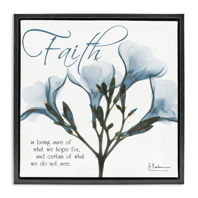 Art mural encadré "Faith", Cadre flottant noir de jais, H 25 po x l 25 po
