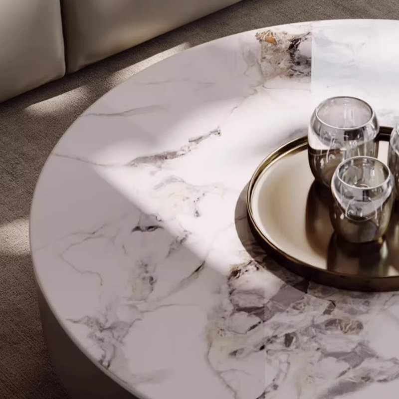 Tables basses modernes et luxueuses haut de gamme, Blanc / Gris