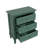 Green Nightstand with Three Drawers, Fully Assembled-863231365