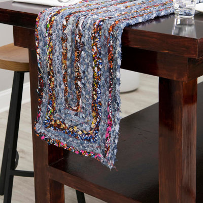 Tullie Hand-Braided Blue Area Rug
