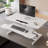 32 Inch Desk Converter, Height Adjustable Sit To Stand Riser, Dual Monitor And Laptop Workstation With Wide Keyboard Tray