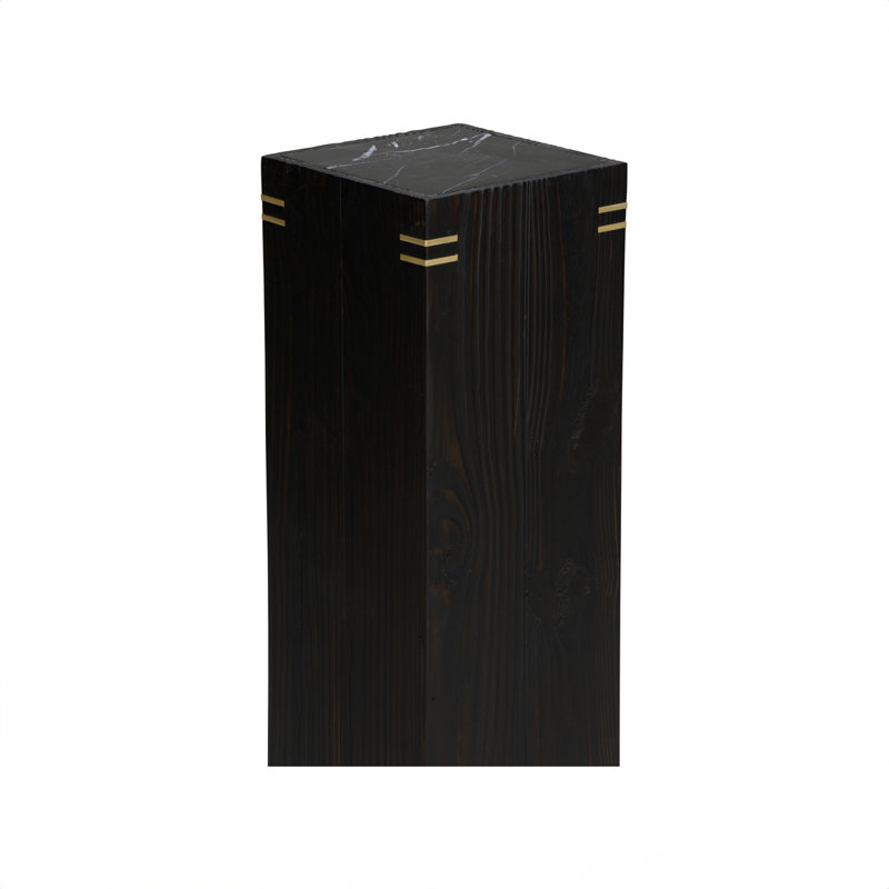 Shou Sugi Ban Pedestal - Tall, 40" H x 10" W x 10" D